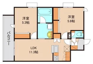 エストフォート上本郷【3階】の間取り
