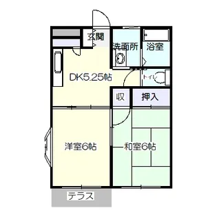 レジデンスきくちA【1階】の間取り