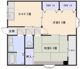 ガーデンプラザK棟【1階】の間取り