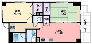 兵庫県西宮市鳴尾町4【マンション】の間取り