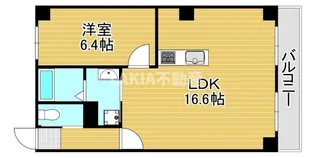 天満ドリームマンション【4階】の間取り