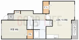 兵庫県西脇市野村町【アパート】の間取り