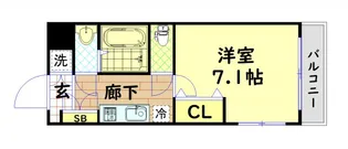 エイペックス京町掘II【5階】の間取り
