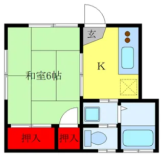 岩田荘【1階】の間取り