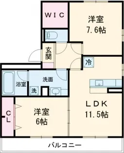 グランドール皆春【3階】の間取り