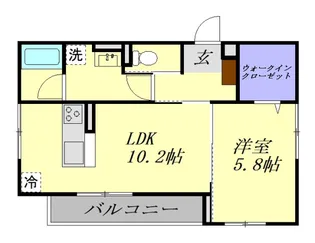 広島県安芸郡府中町石井城1【アパート】の間取り