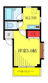 ハルツ赤羽岩淵【1階】の間取り