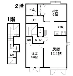 1LDKの間取り画像