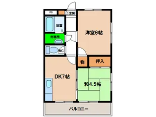 ファミール喜田【2階】の間取り