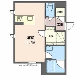 カトル・パレ駅北【1階】の間取り
