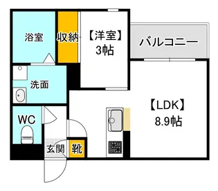 REGALEST 医大南【3階】の間取り