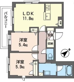 メゾン・ド・オウルII【3階】の間取り