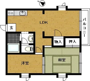 カドリール市川【2階】の間取り