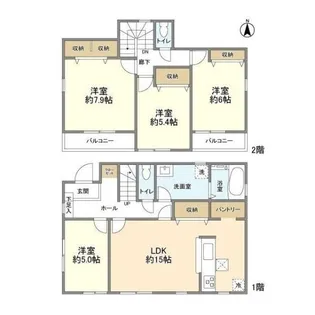 東京都八王子市大楽寺町【一戸建】の間取り