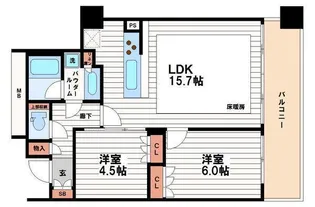 プレサンスレジェンド堺筋本町タワー【8階】の間取り