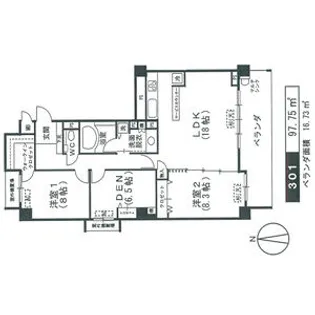 ヴィッラ松月【3階】の間取り