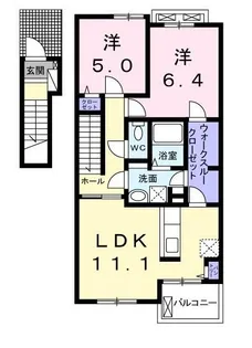 メゾン ド フォレ【2階】の間取り