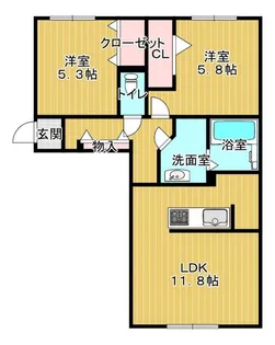 パークヴィラ杉水I【1階】の間取り
