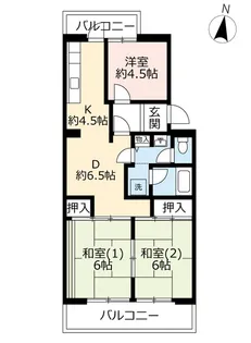 UR洛西福西公園【5階】の間取り