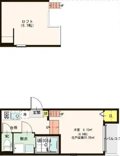 大阪府大阪市東住吉区東田辺3【アパート】の間取り
