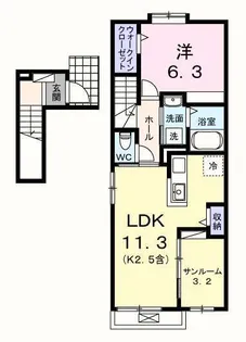 アルドーレII【2階】の間取り