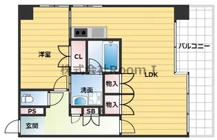 KDXレジデンス本町橋【6階】の間取り