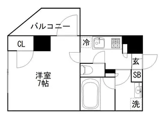 オーギュメント牛込神楽坂【6階】の間取り