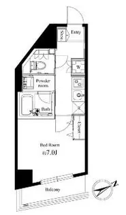 ハーモニーレジデンス早稲田【4階】の間取り