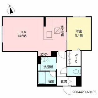 ベレオ南春日町【1階】の間取り