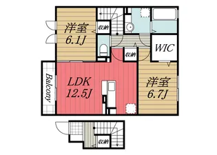 千葉県市原市八幡【アパート】の間取り