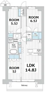 アビティグランデ砧C棟【2階】の間取り