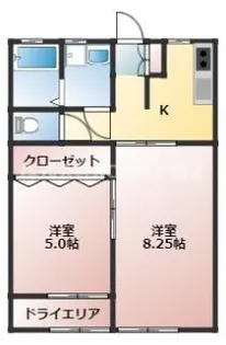 2Kの間取り画像