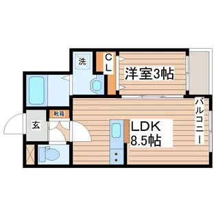 リーフ・サンシティ北仙台【1階】の間取り