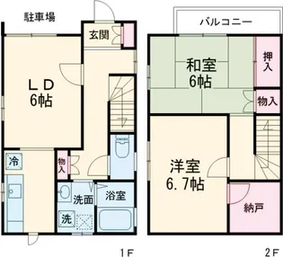 東京都杉並区松庵1【一戸建】の間取り