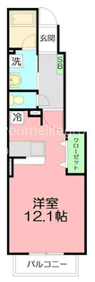 1Kの間取り画像