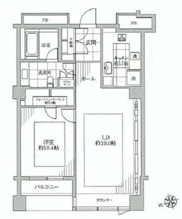 THE WESTMINSTER ザ・ウエストミンスター六本木【9階】の間取り