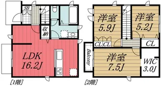 千葉県千葉市稲毛区園生町【一戸建】の間取り
