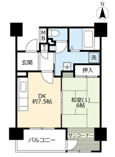 UR新木の花【10階】の間取り