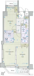 ジーコンフォートウエスト新横浜【8階】の間取り