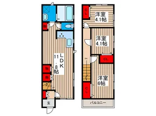 埼玉県三郷市早稲田3【一戸建】の間取り