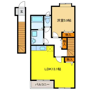 岐阜県岐阜市高田3【アパート】の間取り