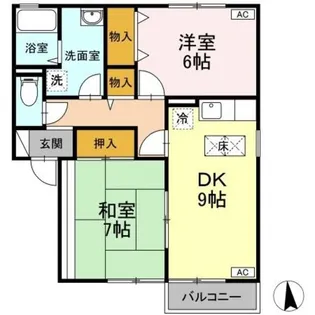 プラザS【1階】の間取り