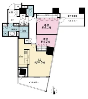 ザ・パークハウス西麻布レジデンス【7階】の間取り