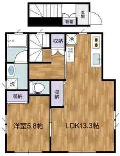 パークサイドプルメリア【2階】の間取り