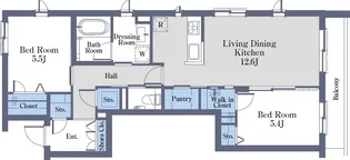 レーヴマニフィック平井【2階】の間取り