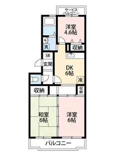ガーデンクレスト湘南【4階】の間取り