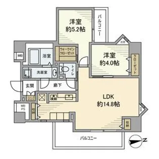 朝日ラ・パリオ等々力台【6階】の間取り