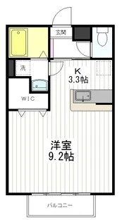 グレースK.M【1階】の間取り