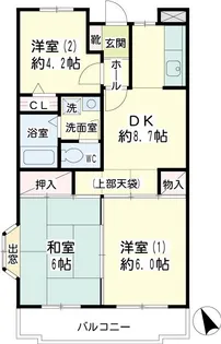 ピボアンヌ北寺尾A棟【1階】の間取り