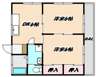 千葉県船橋市二子町【アパート】の間取り